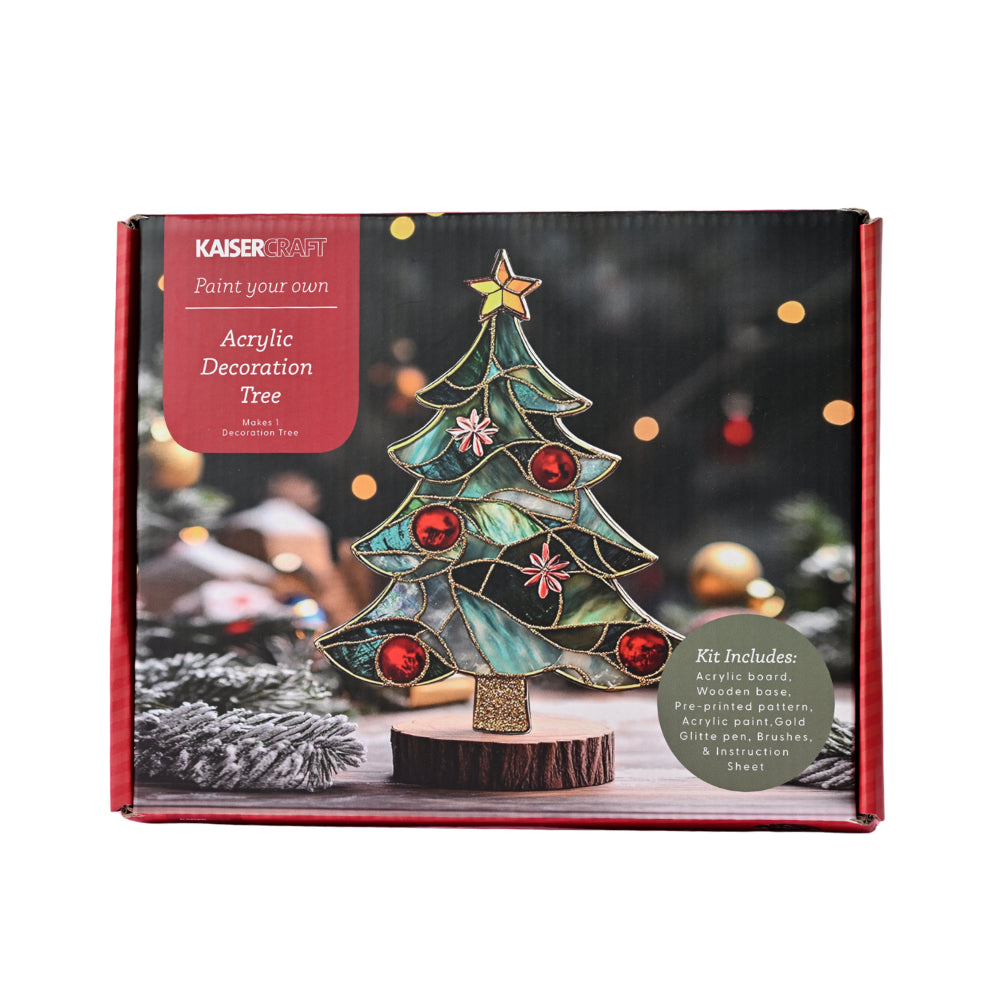 Christmas Paint Your Own Acrylic Decoration Kit - Tree